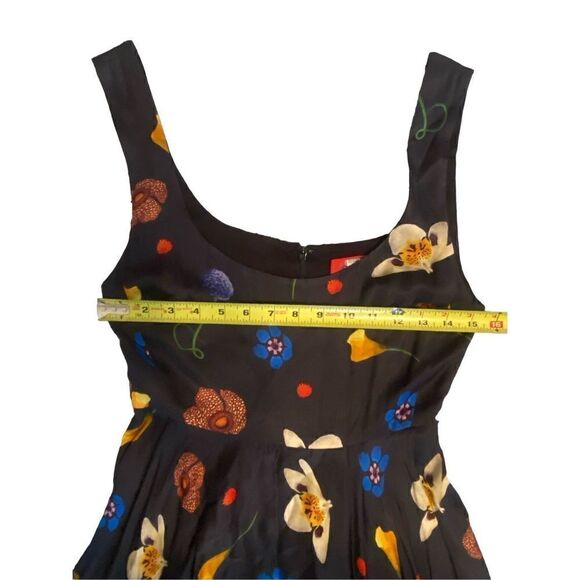 Solace London Naie Gown Dress Black Floral Size 4 Small Designer Maxi  Zip - Picture 4 of 12